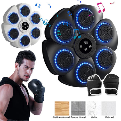 Máquina de Boxeo Musical Inteligente – Entrenador Interactivo de Boxeo de Pared para Adultos y Niños, Fitness en Casa, Entrenamiento de Reacción y Ejercicios