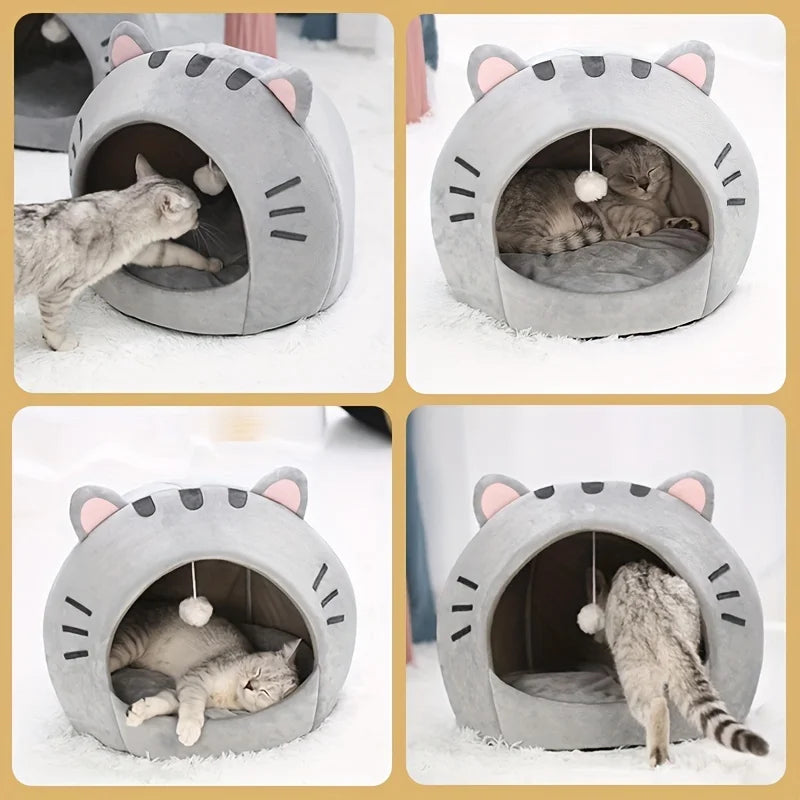 Panier dôme pour chat, niche pour chien, canapé douillet, tente de couchage douce pour petits et moyens chats et chiens