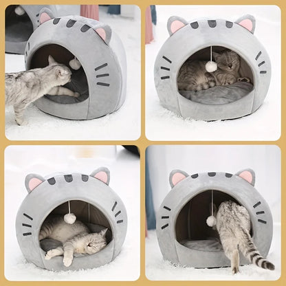 Panier dôme pour chat, niche pour chien, canapé douillet, tente de couchage douce pour petits et moyens chats et chiens