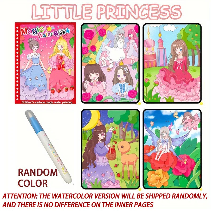Magic Water Drawing Book – Reusable Montessori Coloring Book for Sensory Learning & Early Education