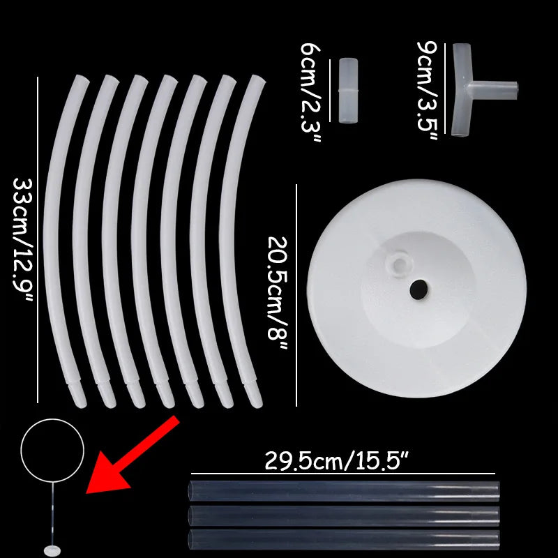 Kit de Soporte de Columna para Globos – Soporte Metálico para Globos con Base para Globos de Látex para Baby Shower, Cumpleaños, Bodas y Decoraciones de Fiestas