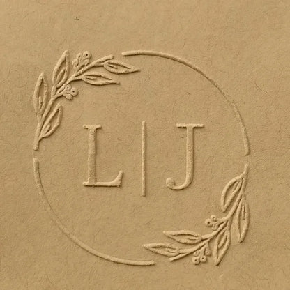Custom Initials Embosser Stamp – Personalized Book & Wedding Embossing Seal for Address, Library & Gift Branding | Custom Paper Decor Accessory