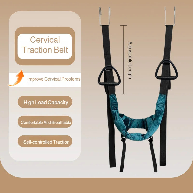 Cinturón de tracción lumbar – Cinturón de apoyo para estiramiento espinal doméstico para relajación de cintura, estiramiento de espalda y ejercicio de descompresión en barra horizontal