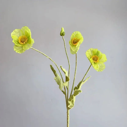 Artificial Poppy Flowers – Realistic Silk Faux Long Stem Flowers for Home Décor, Garden, Wedding Bridal Bouquets, Party Decoration & DIY Floral Arrangements