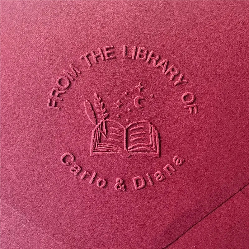 Custom Initials Embosser Stamp – Personalized Book & Wedding Embossing Seal for Address, Library & Gift Branding | Custom Paper Decor Accessory