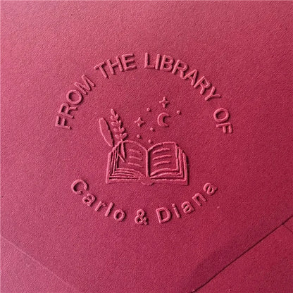 Custom Initials Embosser Stamp – Personalized Book & Wedding Embossing Seal for Address, Library & Gift Branding | Custom Paper Decor Accessory