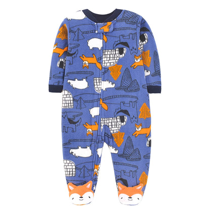 2026 Unisex Baby Fleece Romper – Warm Winter Jumpsuit for Newborn Boys & Girls, Soft Infant Clothing for Babies & Toddlers