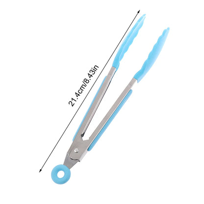 Silicone BBQ Grilling Tongs – Non-Stick Stainless Steel Kitchen Cooking, Salad & Serving Tongs