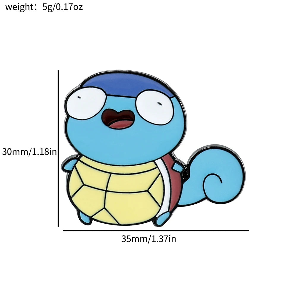 Pokémon Enamel Pin – Pikachu, Bulbasaur, Psyduck & Squirtle Cute Cartoon Brooch Badge
