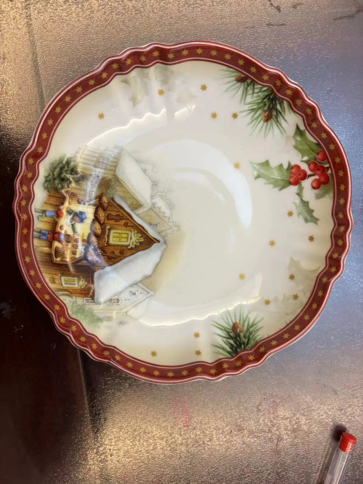 German V Bao Christmas Tableware Collection – Biscuit Plate, Rectangular Serving Plate, Mug, Salad Dish, Dessert & Fruit Holder