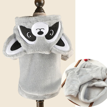 Funny Halloween Costume for Small Dogs – Warm Fleece Cosplay Coat & Jacket for Corgi, French Bulldog, Puppies & Medium Pets, Halloween Outfit