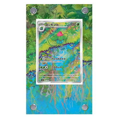 Estuche de exhibición de cartas acrílico Pokémon – Reshiram, Mewtwo, Zekrom, Charizard y soporte protector de cartas de personajes