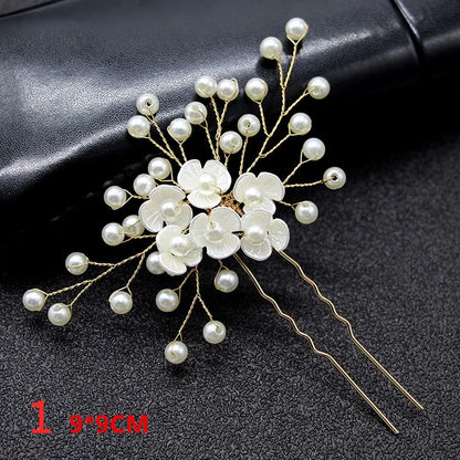 Luxury Floral Bridal Hair Comb with Gold Leaves – Crystal Wedding Hair Accessory for Brides & Prom