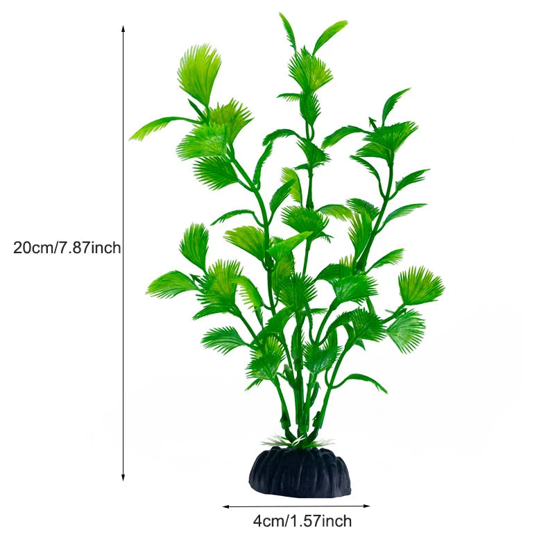 Artificial Aquarium Plants – Plastic Aquatic Underwater Plants for Fish Tank Decoration, Aquascaping & Aquarium Accessories