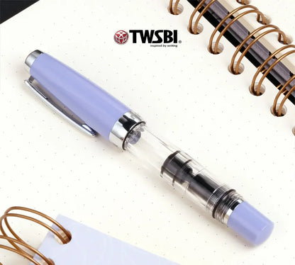Set de pluma estilográfica TWSBI Diamond 580 Mini Lavanda Púrpura – Edición Limitada con caja de tinta de regalo, pluma de escritura premium para diario, caligrafía, negocios y colección de papelería