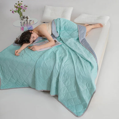 Manta Refrescante de Verano – Colcha Ligera y Transpirable para Cama con Comodidad de Aire Acondicionado