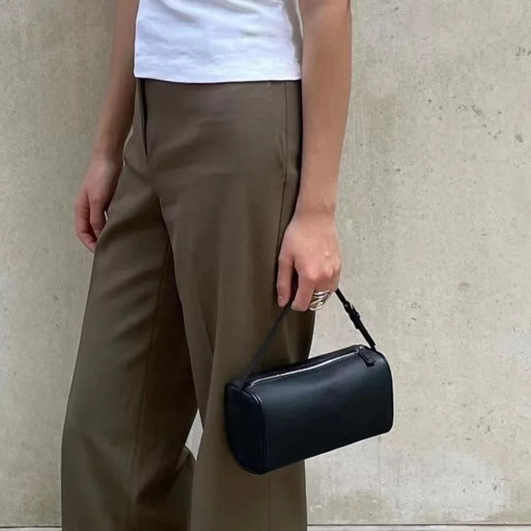 Bolso bandolera retro de cuero dividido de los 90 para mujer – Mini bolso de hombro de lujo 2026, bolso de moda de gamuza de piel de vaca suave con correa de un solo hombro para estilo casual y vintage