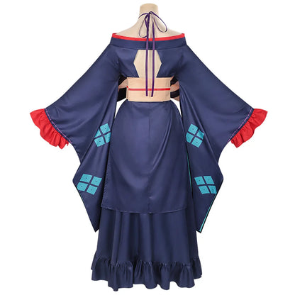 Cosmic Princess Kaguya / Tsukimi Yachiyo Cosplay Costume | Dark Blue Dress for Party, Stage Performance & Anime Convention