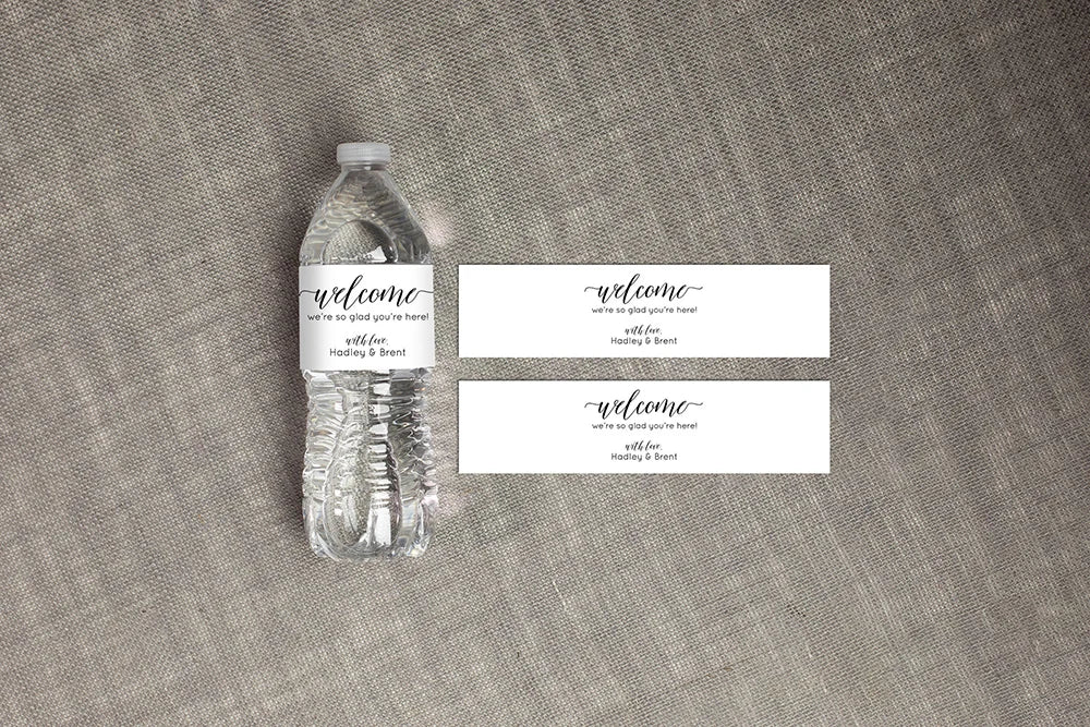 Personalized Wedding Water Bottle Labels – Custom Thank You Stickers for Bridal Shower, Birthday Party & Wedding Welcome Gifts | Event Decor
