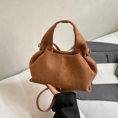 Sac à main bouffant français – Sac à bandoulière givré tendance avec fermoir magnétique, sac à main rétro en forme de nuage, sac à main tendance de style boîte à déjeuner pour femmes pour une utilisation décontractée et quotidienne
