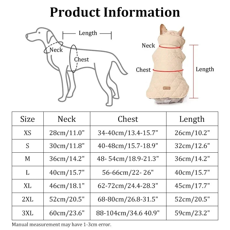 NONOR Winter Dog Jacket – Waterproof & Warm Pet Coat for Medium & Large Dogs, Cozy Outdoor Clothing for French Bulldogs, Labradors & More