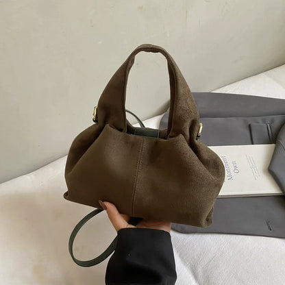 Sac à main bouffant français – Sac à bandoulière givré tendance avec fermoir magnétique, sac à main rétro en forme de nuage, sac à main tendance de style boîte à déjeuner pour femmes pour une utilisation décontractée et quotidienne