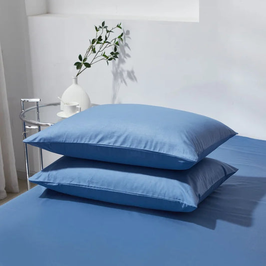 Funda de almohada de algodón premium – Funda de almohada de algodón peinado suave y transpirable para un sueño cómodo