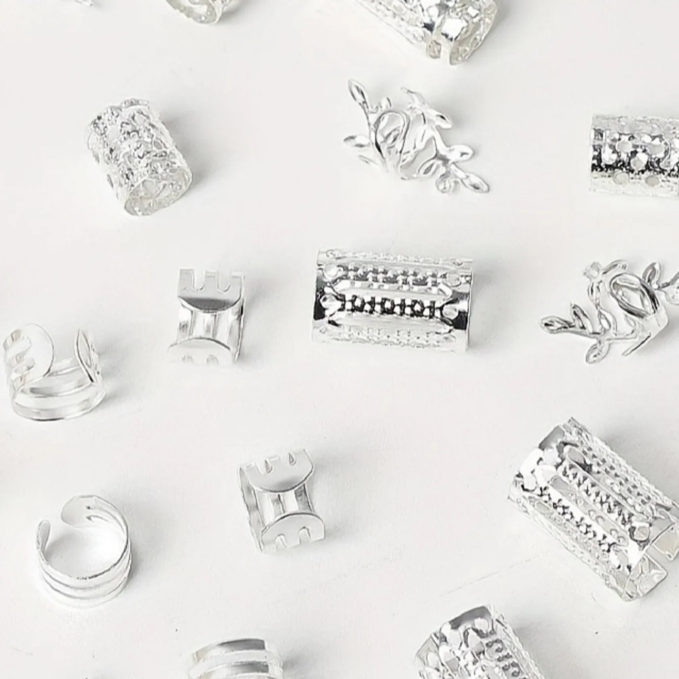 40/80PCS Anillos Huecos para el Pelo – Accesorios DIY de Joyería para Rastas para Mujeres y Niñas | Decoración para Trenzas y Peinados