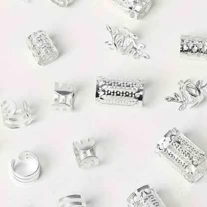 40/80PCS Anillos Huecos para el Pelo – Accesorios DIY de Joyería para Rastas para Mujeres y Niñas | Decoración para Trenzas y Peinados