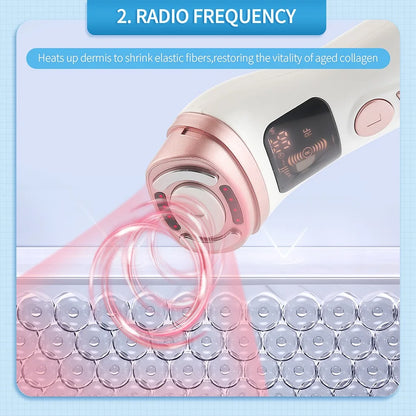 Mini HIFU Facial Lifting Device – Ultrasonic RF EMS Skin Tightening & Anti-Wrinkle Massager for Home Use