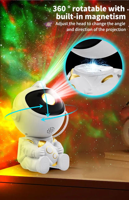 Astronaut Galaxy Projector Night Light – LED Starry Sky Lamp for Bedroom Decor, Kids Gift & Relaxing Atmosphere