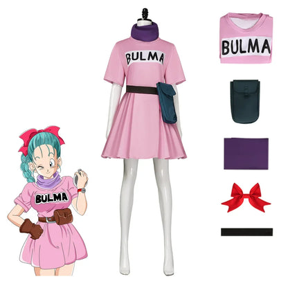 Pink Anime Cosplay Dress – Women’s Full Set Uniform Costume (Carnival/Party Outfit for Adults)