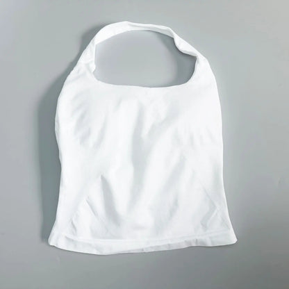 Top Deportivo Largo con Tiras para Mujer NCLAGEN – Top Halter Acolchado para Gimnasio, Yoga, Pilates, Correr y Entrenamientos de Fitness