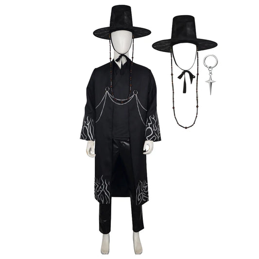 Disfraz de Cosplay de Ídolo Masculino K-POP – Traje de Actuación Escénica con Accesorios, Disfraz de Fiesta de Estilo Nacional Coreano para Niños y Hombres, Eventos de Halloween y Rol