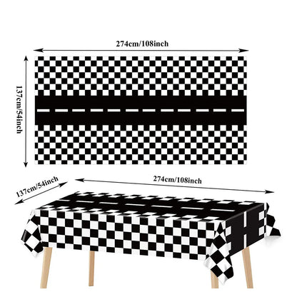 Racing Car Birthday Party Decorations – Race Car, Tire Wheel, Traffic Cone & Checkered Balloons for Kids' Racing-Themed Parties