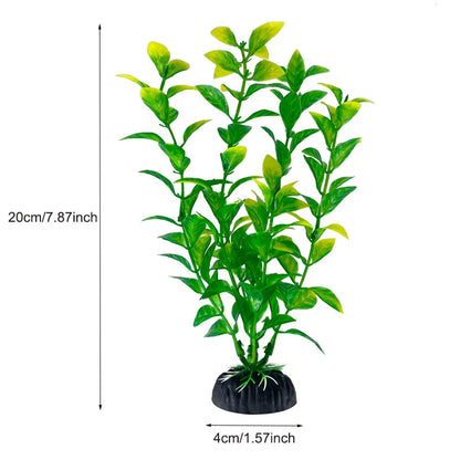 Artificial Aquarium Plants – Plastic Aquatic Underwater Plants for Fish Tank Decoration, Aquascaping & Aquarium Accessories