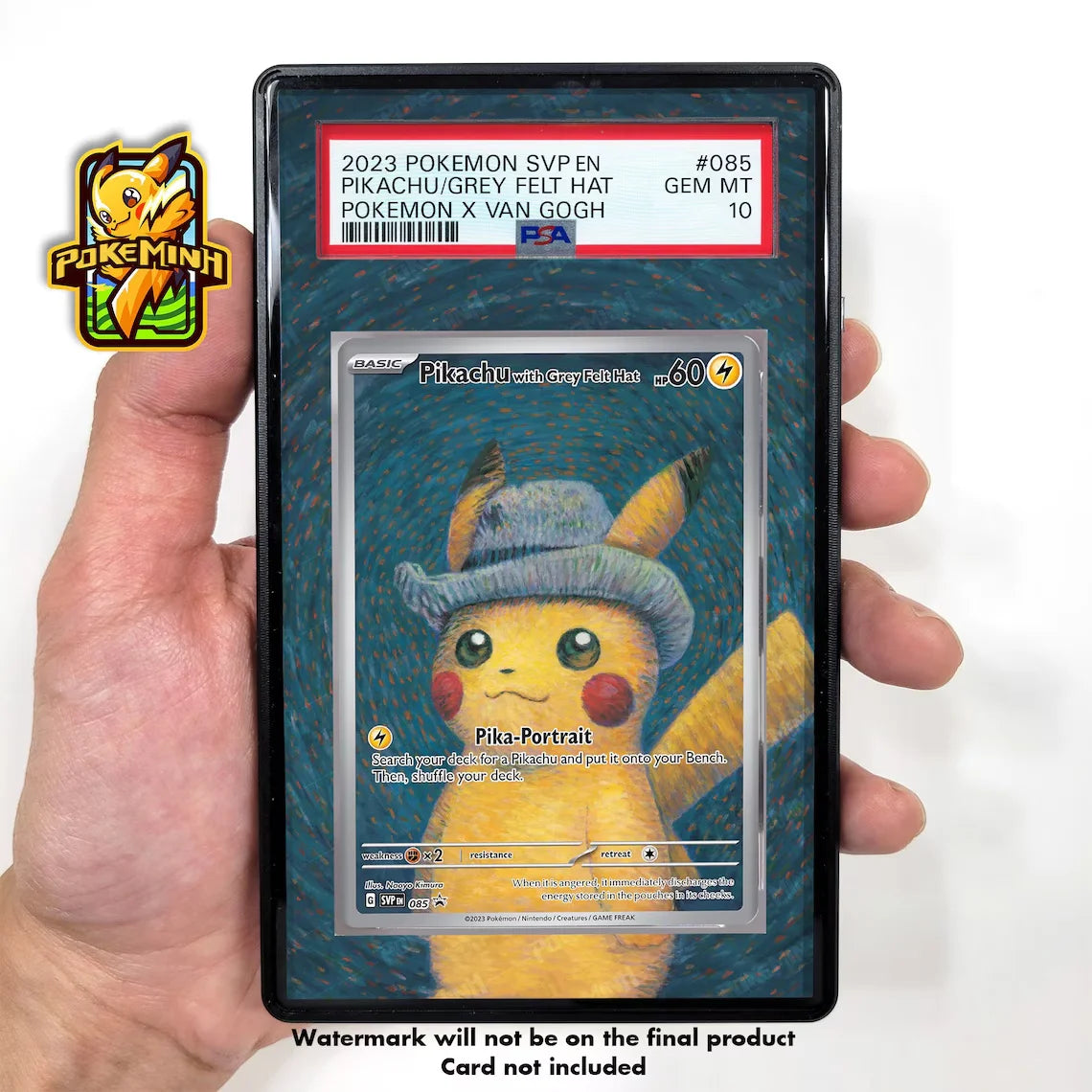 Pokémon Extended Art Card Display Case – Charizard & Venusaur PSA Acrylic Display Stand for Trading Card Collections