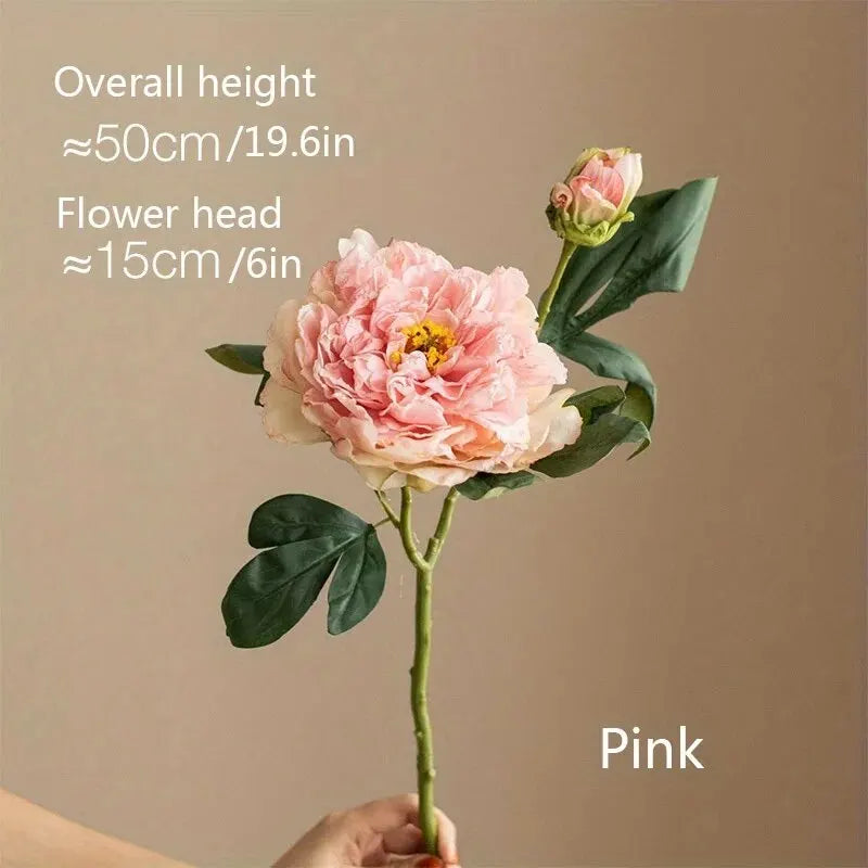 Bouquet de pivoines artificielles – Composition florale artificielle pour la décoration de la maison, du salon et de la table
