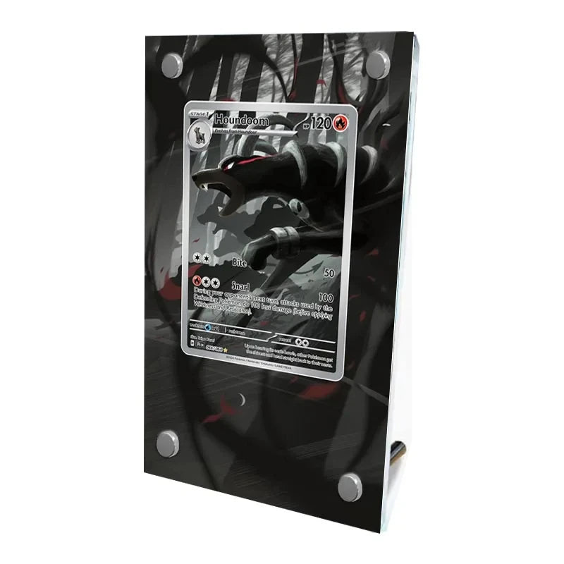 Présentoir en acrylique pour cartes Pokémon – Ronflex, Évoli, Mewtwo, Bulbizarre, Psykokwak et support de protection de style brique pour figurines