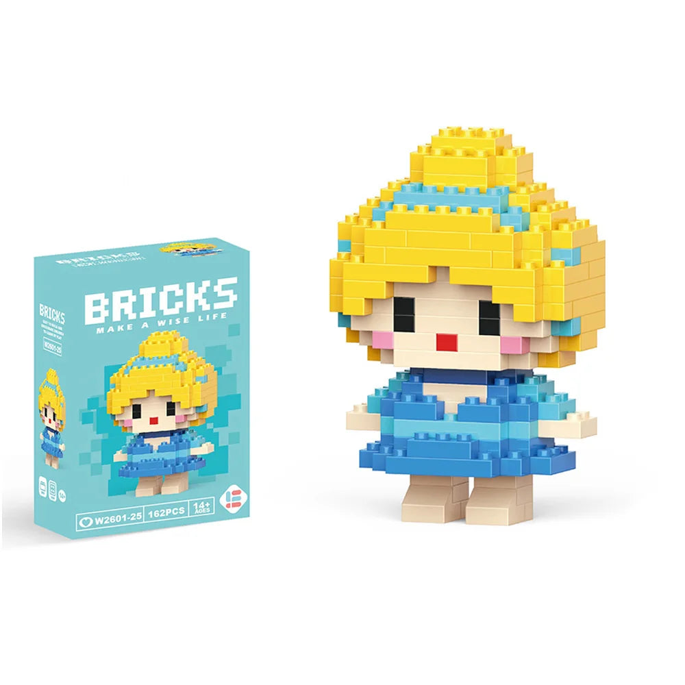 Disney Stitch & LinaBell Building Blocks Set – Cartoon Character Figures, DIY Assembly Bricks & Creative Construction Toy Gift for Kids