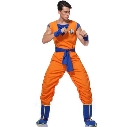 Orange Superhero Cosplay Costume for Adults – Anime Halloween Roleplay Masquerade Outfit