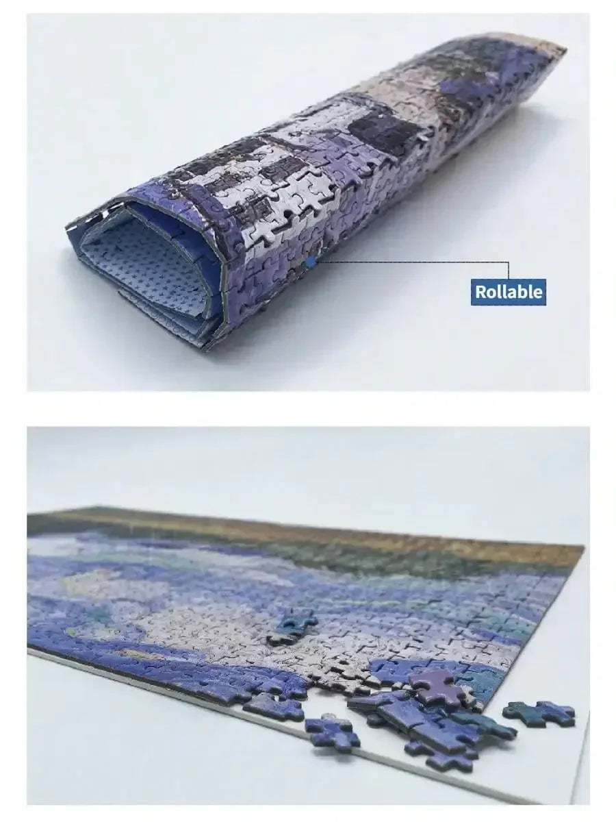 Mini puzzle de 1000 pièces – Puzzle de peinture à l'huile célèbre de Van Gogh pour adultes, jeu de puzzle d'art 38 × 26 cm, jouet éducatif casse-tête et cadeau de Noël