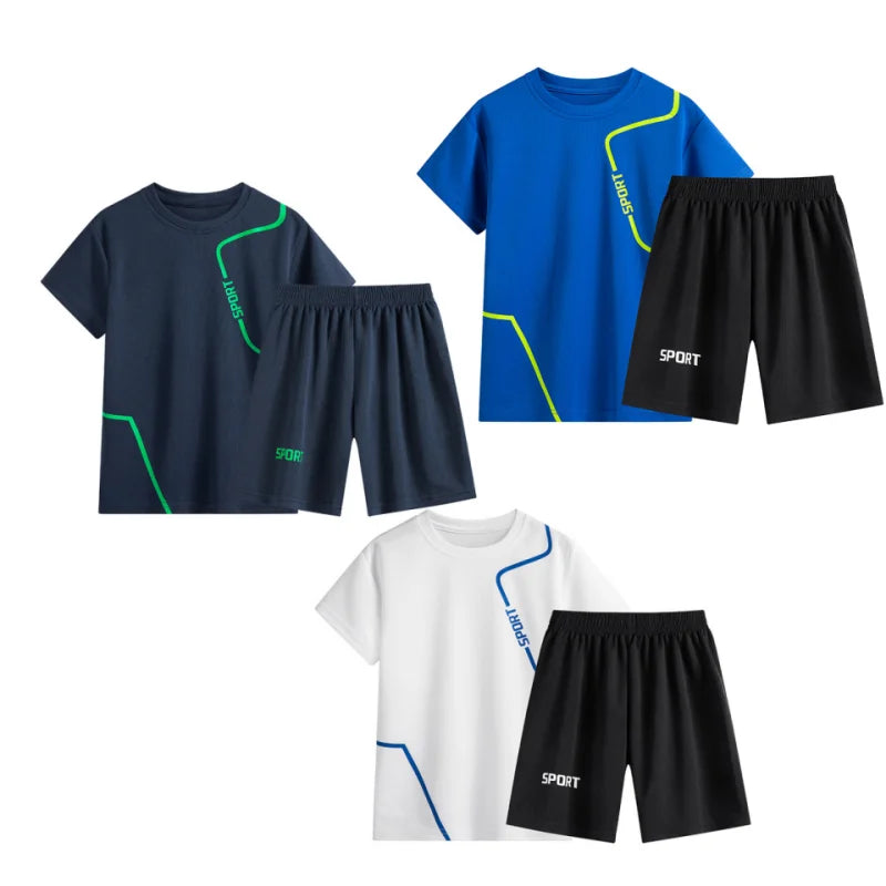 Maillot et short de football pour enfants Ensemble d'entraînement 2 pièces pour garçons