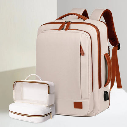 Unisex Lightweight Travel Backpack – Business Trip & Short-Distance Carry Bag with Laptop Storage, School Backpack & Multi-Purpose Organizer