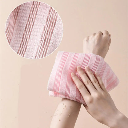 Toalla de baño exfoliante – Estropajo de espalda para el cuerpo, paño de lavado, esponja de ducha suave para limpieza profunda, exfoliación de la piel y accesorios de baño