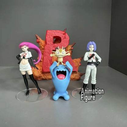 Figuras de acción de Pokémon Team Rocket – Estatuas de modelos de anime coleccionables de PVC de 3-11 cm para exhibición de escritorio, colección y regalos