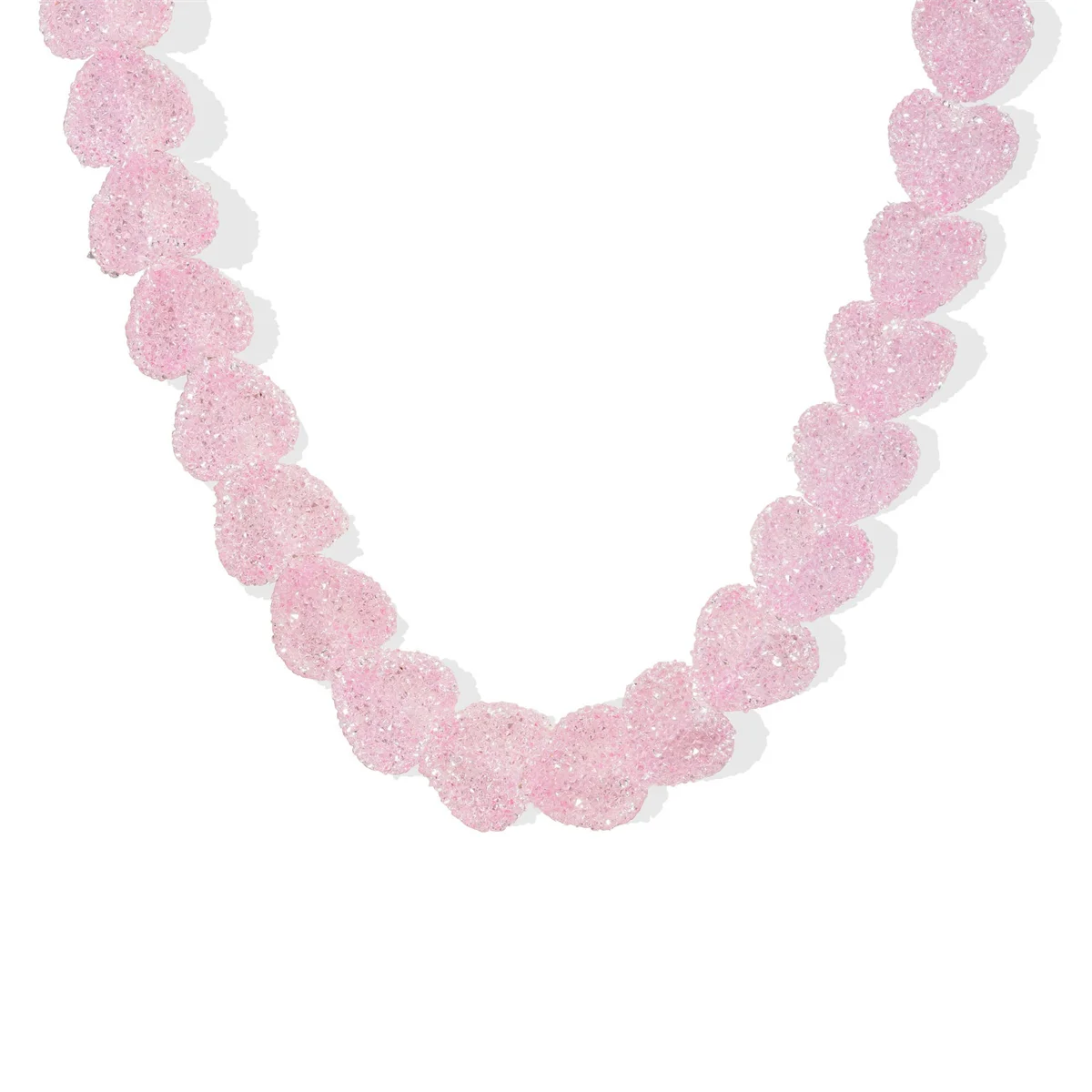 Colorful Love Resin Necklace – Sweet Candy-Inspired Pendant with Cute Niche Design & Gold-Plated Finish, Trendy Fashion Jewelry