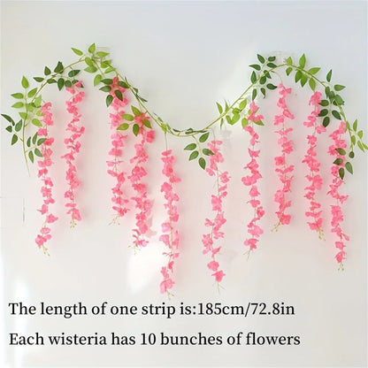 1 guirlande artificielle de lavande – Fleurs suspendues réalistes en plastique pour la décoration de mariage, la fête des mères, la décoration intérieure et l'aménagement de fêtes