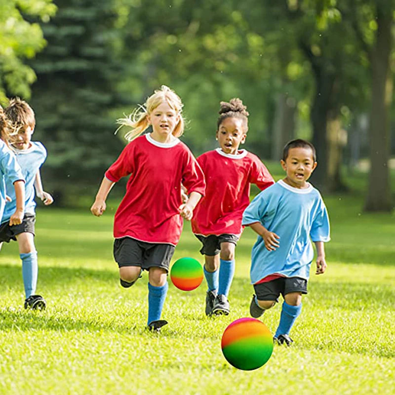 Kickballs Playground Balls – 8.5 Inch Rainbow Basketball & Soccer Toy for Children, Outdoor Sports Games & Kindergarten Play Equipment