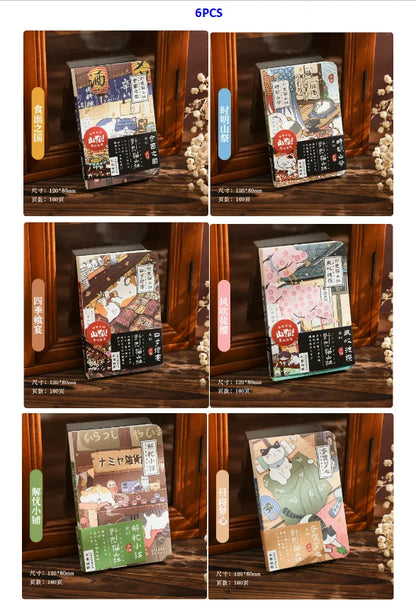 Carnet de poche Kawaii Chat de dessin animé – Mini carnet, agenda et journal de style japonais pour l'école et les voyages